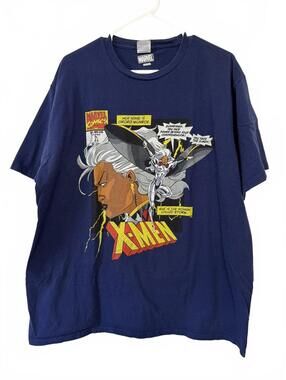 Vintage X-Men Storm Graphic T-Shirt XL Navy Blue